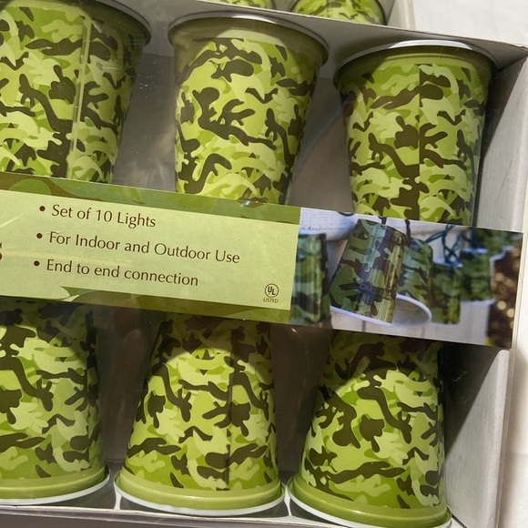 String Lights. End to End Connection. Camouflage Print. New in the Box. 2 Sets. - Picture 3 of 7